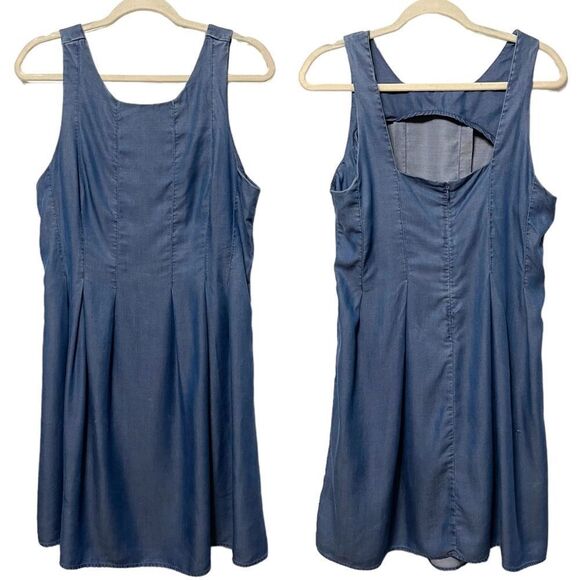 OLIVER BONAS Chambray Lyocell Tank Dress 10 - Picture 9 of 10